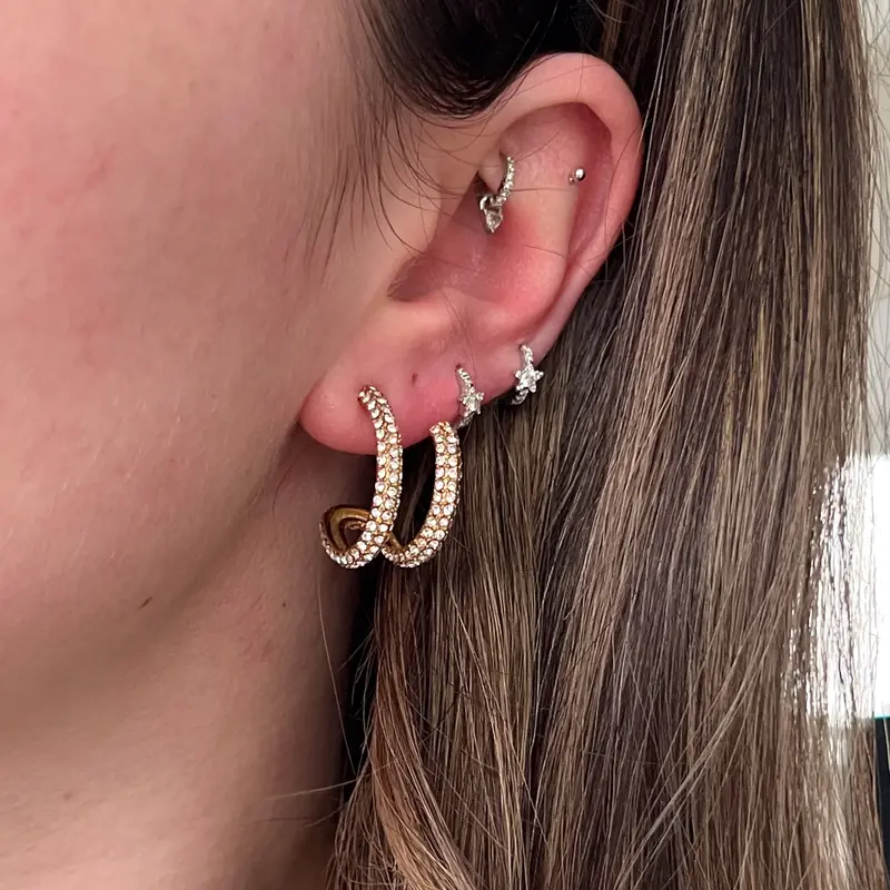 GLOWYBYCHLOE x VINX Claire Double Hoops 0