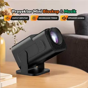 HY320 Mini Projector: Mendukung WiFi 6 + Bluetooth 5.0, 10.000 lumen, mendukung HDMI 4K dan resolusi asli 1080P, dilengkapi dengan sistem TV LCD asli. Portabel dan mudah dibawa. Cocok untuk home theater, rapat kantor, dan menonton film di kamar tidur.