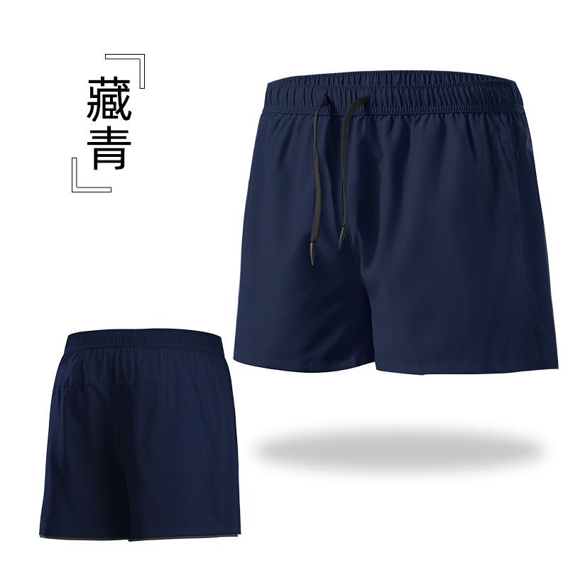 Summer Fitness Shorts Men's Running Training Quarter Pants Casual Fitness Large Size Quick-Drying Double-Layer Sports Shorts 8