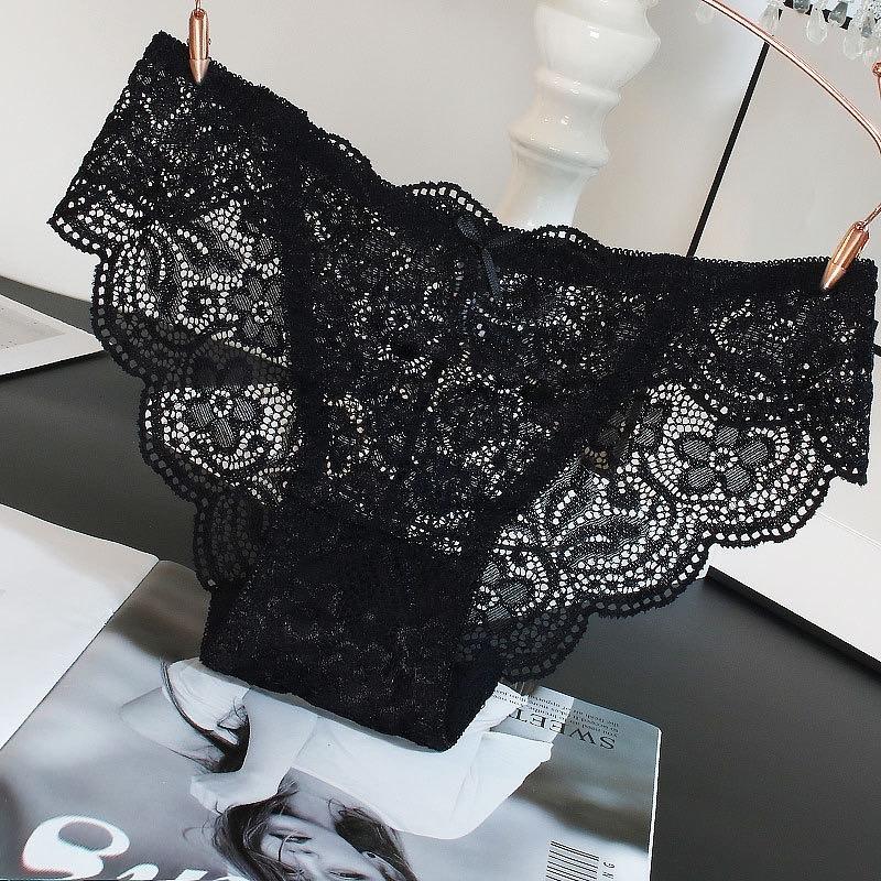 Luckymm Celana Dalam Wanita / Knicker Cancut Wanita Bahan Soft Lace Lembut 9936