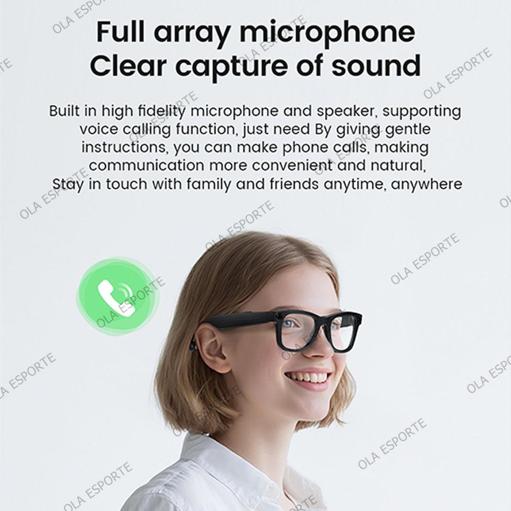 4K AI Smart Glasses Multifunction Camera Bluetooth Call Voice Assistant Music Player Translate Glasses UV Polarized Sunglasses - Image 4