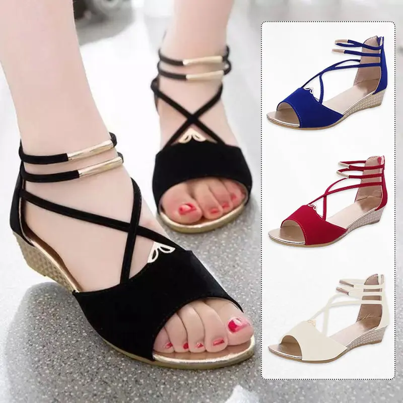 2024 Summer New Sandals Fashion Beaded Bag Heel Sandals Solid Color Fish Mouth Simple Low Heel Back Zipper Sandals for Women