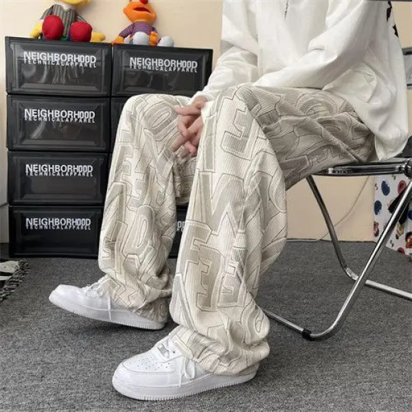 y2k American Style Overalls American High Street Corduroy Casual Trousers Men and Women All-Matching Loose Wide Leg Hong Kong Style Trendy Brand Autumn and Winter Draping Sports Pants