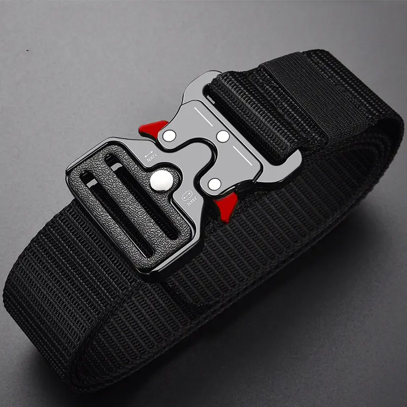 Thắt Lưng Nylon Vải Bố, Dành Cho Nam Và Nữ, Thắt Lưng Chiến Thuật, Đi Bộ Đường Dài Ngoài Trời, Thắt Lưng Khóa Chiến Thuật, Bền, Nhả Dây Nhanh 0