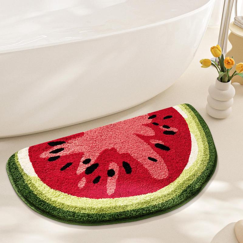 Product Introduction of Cute Fruit Slice Pattern Bath Mat, 1 Count Quick Dry Non-slip Bathroom Mat, Washroom Bathroom Carpet, Home Decor 4