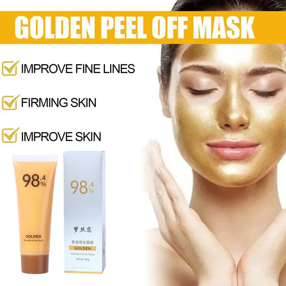 Peel-off Mask Foil Peel-Off Mask Peel Off Face Mask 98% Golden Mask Facial For Deeply Cleans A4B1
