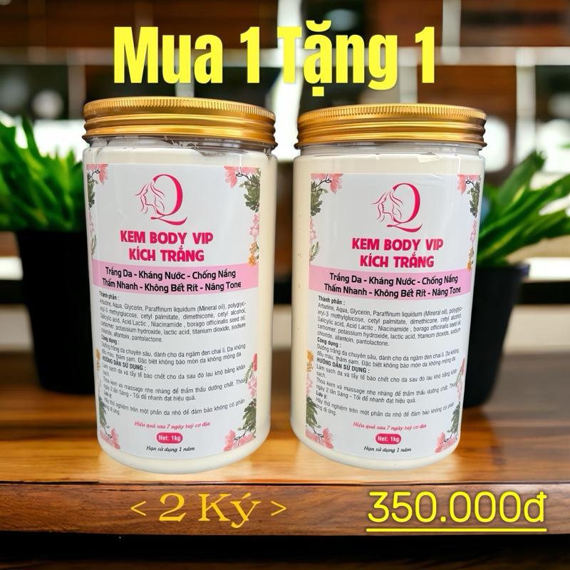 [Mua 1 Tặng 1]Kem Body kích trắng thấm nhanh,hỗ trợ dưỡng trắng da,làm đều màu da.(Tổng 2kg)Dưỡng Da Body kem trộn kemtron duong trang