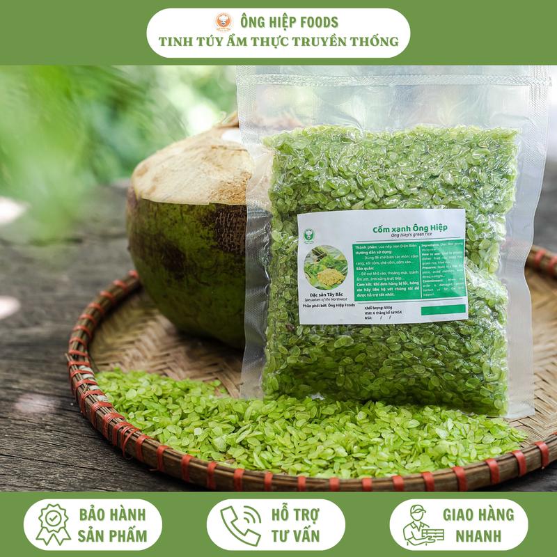 Cốm Xanh Khô Ông Hiệp 1kg - Nguyên Liệu Chế Biến Món Xôi, Chả, Chè, Sữa Chua - Đặc sản Tây Bắc - Tinh Tuý Ẩm Thực Vùng Cao Food