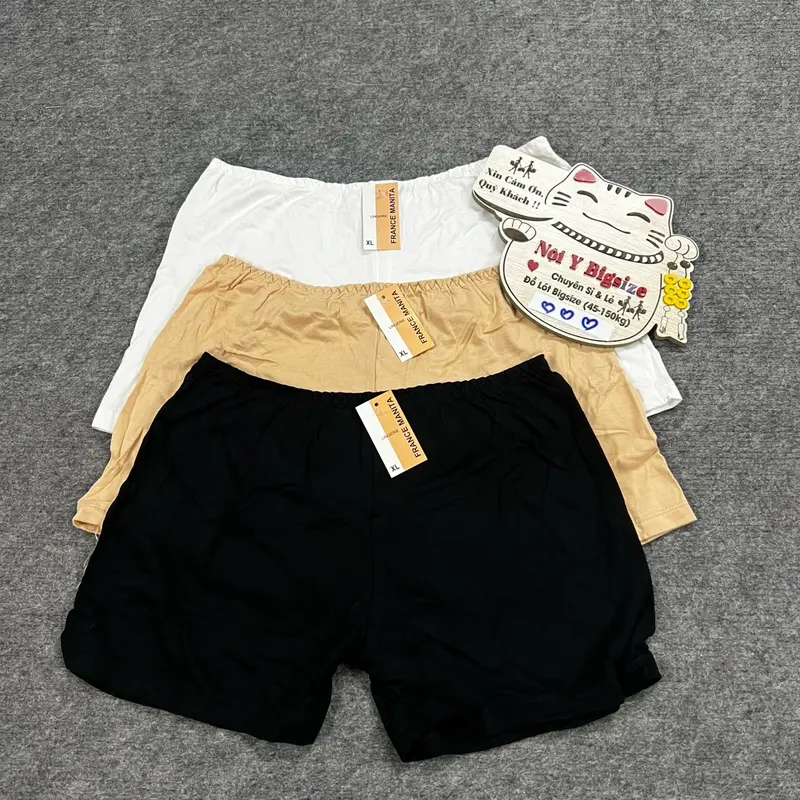 (BIGSIZE 45-100kg) Quần đùi mặc váy xuất Pháp MARA cotton xịn  Cotton Trơn Women 7