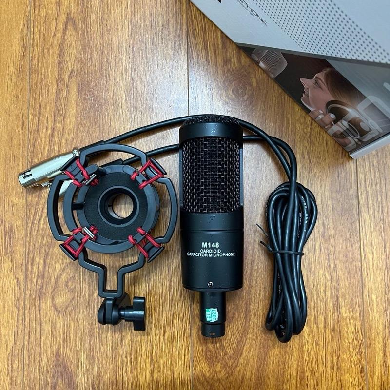 Micro thu âm livestream chuyên nghiệp M148 hỗ trợ nguồn 48v kèm dây mic canon hát hay k rè , bắt âm xa , tiếng ấm , bảo hành 1 năm