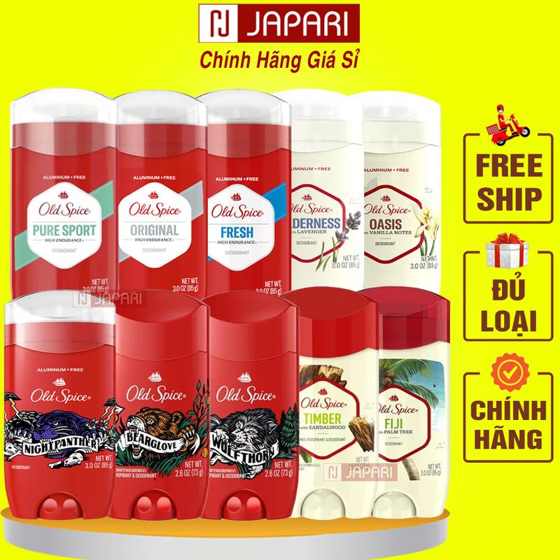 Lăn Khử Mùi Old Spice CHÍNH HÃNG Của Mỹ - Sáp Lăn Nách Old Spice Khử Mùi Cơ Thể Cho Nam Nữ - Lăng Nách Japari