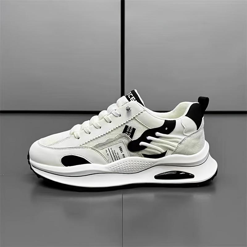 Product Introduction of Men's Fashion Sneakers, Casual Sports Shoes, Thick Sole Height Increase, Breathable Versatile Trendy Running Shoes, PU Fabric, Low Top, Round Toe, Lace-Up Closure, for Camping, Sports,, All Seasons 6