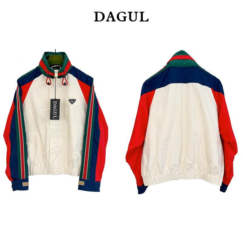 Áo khoác nam nữ gió DAGUL nam nữ phối màu và viền tay mũ có thể giấu vào cổ áo nam nữ chất liệu gió tráng cao su non ở trong lót lưới (M-05)
