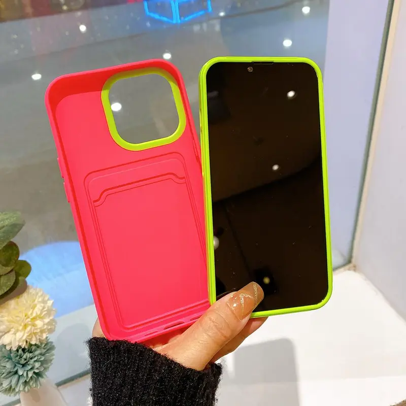 2 in 1 Phone Case with Card Slot, Anti-fall Phone Case, Anti-sweat & Anti-fingerprint Phone Cases for iPhone 11 12 13 14 15 16 Pro Max, Electronics Accessories, Safety 2