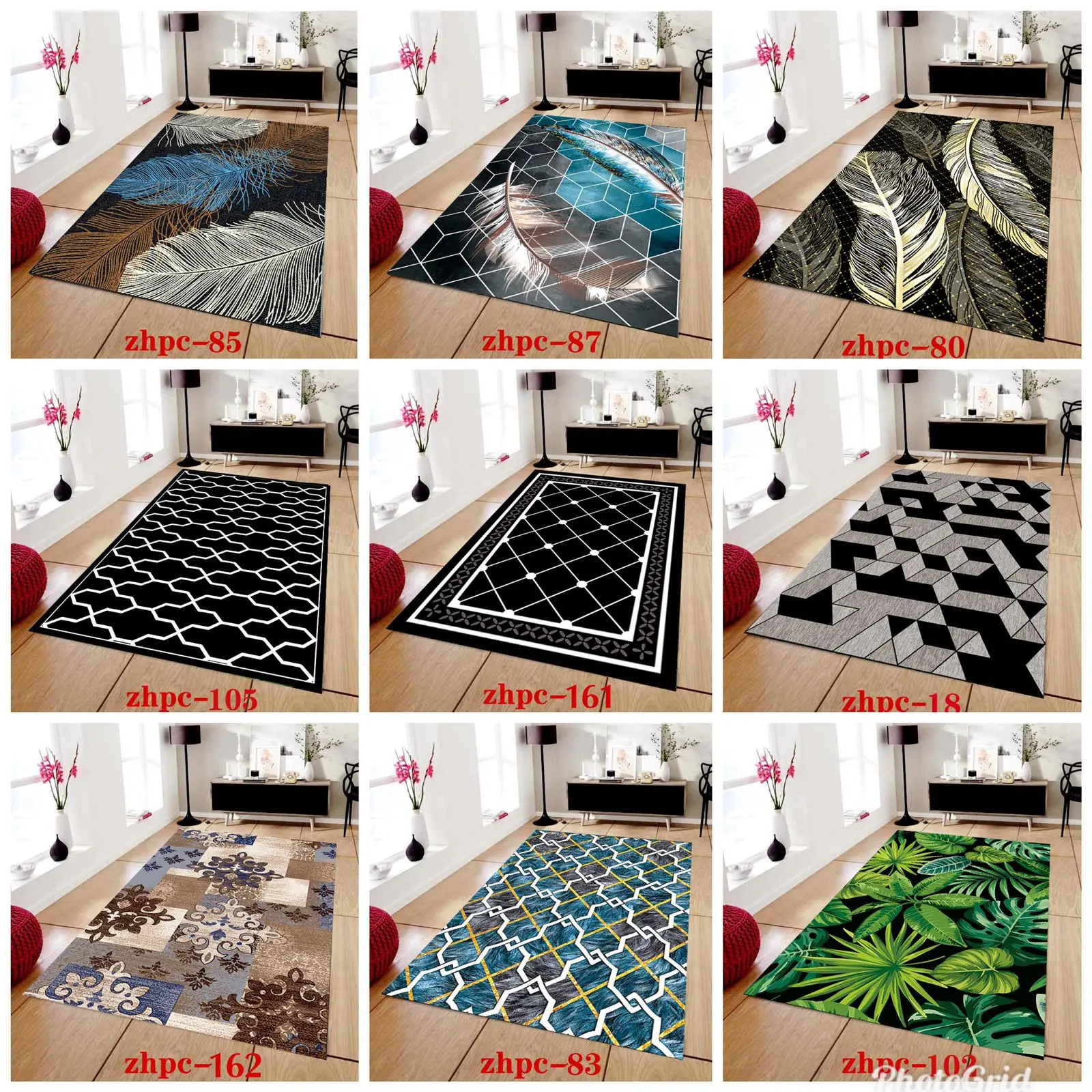 Karpet Lantai Eropa 150x100CM Import Polyster - AntiSlip