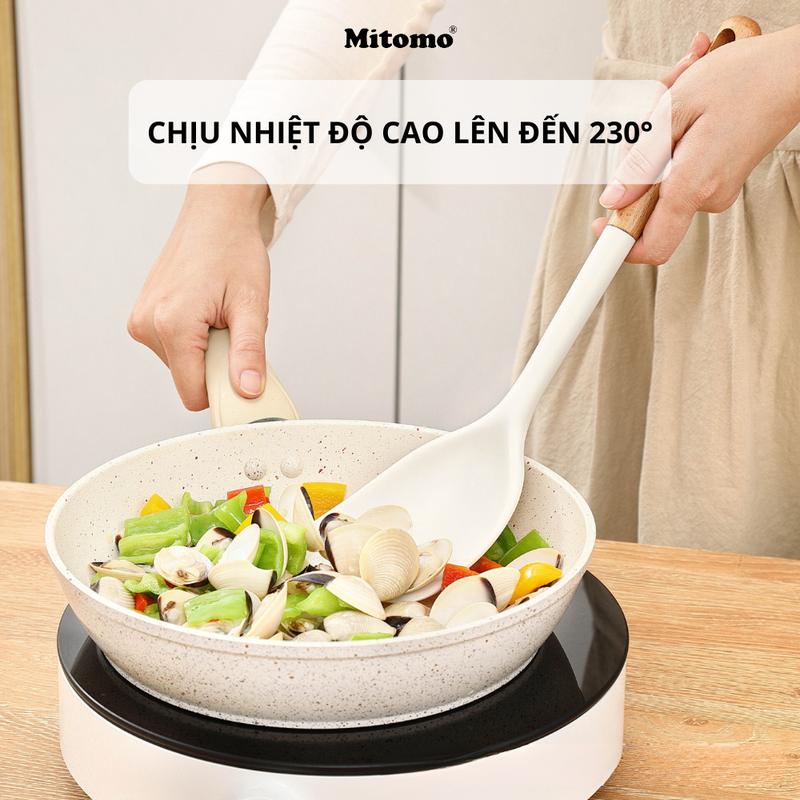 Product Introduction of Bộ dụng cụ nấu ăn, bộ muỗng Silicon chịu nhiệt cao cấp Mitomo GB4806.9-2016 - Hàng chính hãng 19