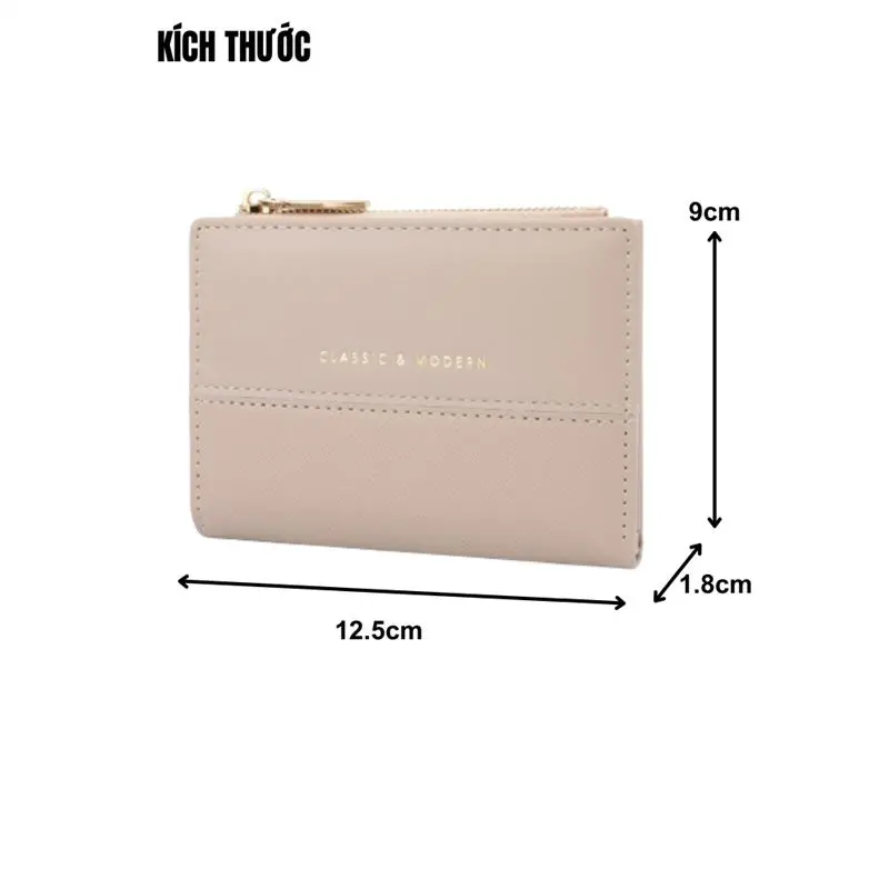 {WWK backpack} Ví Nữ Ngắn Mini Cầm Tay TAILIAN Đựng Tiền Đựng Thẻ Nhỏ Gọn Da Cao Cấp Cực Đẹp TL76 - Micocah Mall Wallet Kem 2