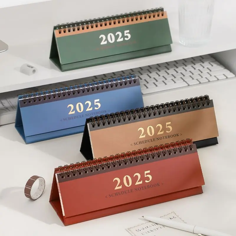 2025 Desk Calendar Simple Desktop Decoration Computer Screen Self-Discipline Clock-in Small Calendar Weekly Plan Office