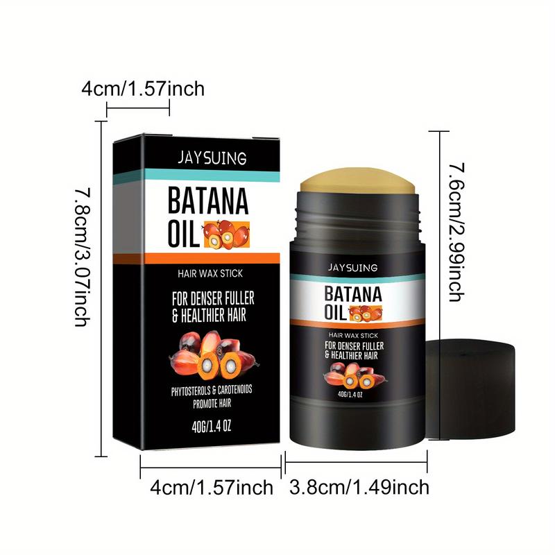 Product Introduction of Batana Oil Hair Wax Stick, 40g/1.4oz, for Denser Fuller & Healthier Hair, Long-Lasting Styling, Natural Shine, Tames Flyaways & Frizz, Portable Hair Care Product Gel Haircare 0