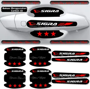 8 Pcs Stiker Pelindung Gagang Pintu Mobil Sigra Stiker Handle Mobil Daihatsu Sigra