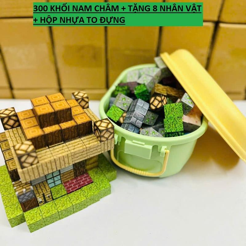 Đồ Chơi 100-300 Khối Nam Châm Min3craft DIY Khối Xây Dựng Mô Hình Giáo Dục Trẻ Em Từ Tính Bộ Lắp Ráp Tháo Lắp Toy khối  nam  châm
