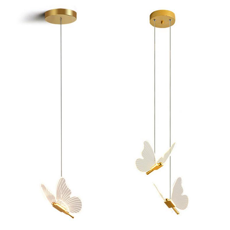 Đèn Mặt Dây LED, Thiết Kế Hình Bướm, Phong Cách Bắc Âu, Màu Vàng Kim, Thích Hợp Cho Đèn Chùm Đầu Giường, Đèn Chiếu Sáng Phòng Khách Và Phòng Ngủ, Đèn Đầu Giường 0