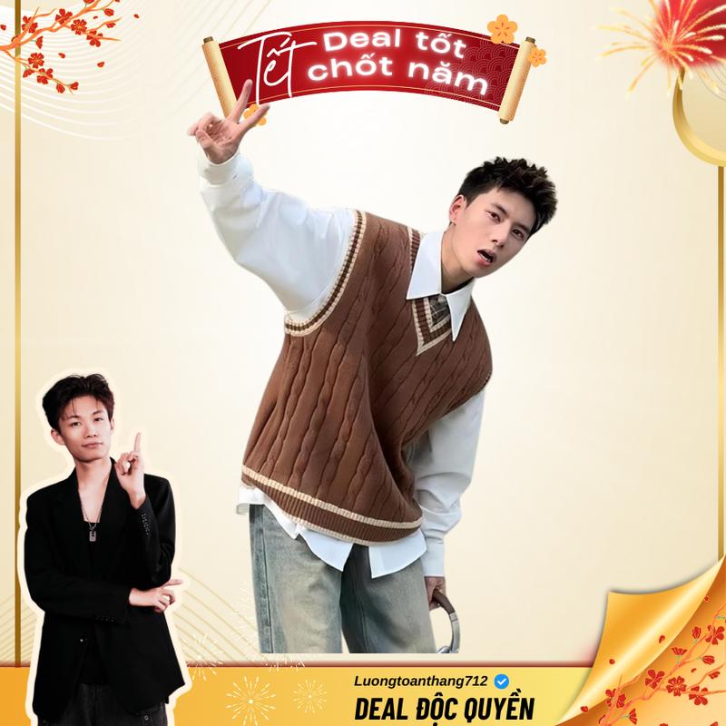 [Dyaci x LTT] Áo Len Gile Nam Quảng Châu Sweater Unisex Cổ Tim Chữ V Chất Len Đẹp Kiểu Dáng Hàn Quốc DYACI AL97 Menswear