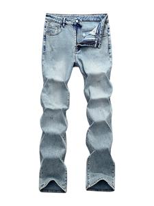 Plus Size Men's Straight Leg Jeans, Regular Fit Street Fashion Casual Comfy  Pocket Denim Trousers for Daily Wear, Men's Bottoms for All Seasons
