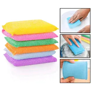 Spons Cuci Piring Kawat Warna Warni Sponge Busa Alat Alat Pembersih Mencuci Peralatan Memasak Makan Jaring Spon Dish Washing Tools Equipment Dapur Serbaguna
