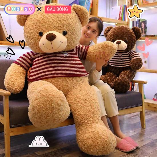 Gấu Bông Lớn Teddy Gấu Bông Teddy Siêu To Chất Liệu Vải Lông Xoắn Mềm Mại Gấu Ôm Ngủ Teddy Cao Cấp