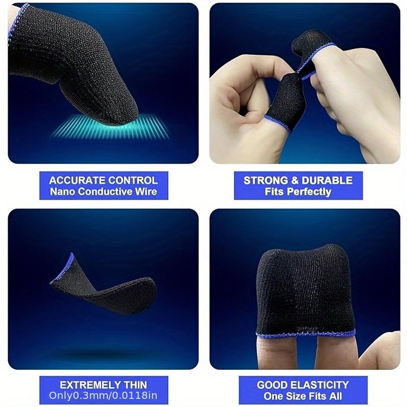 Product Introduction of 6pcs Mobile Game Control Finger Sleeve Set Sweatproof Breathable Suitable for Touch Screen for PUBG/Mobile Legends/Knives Out 5