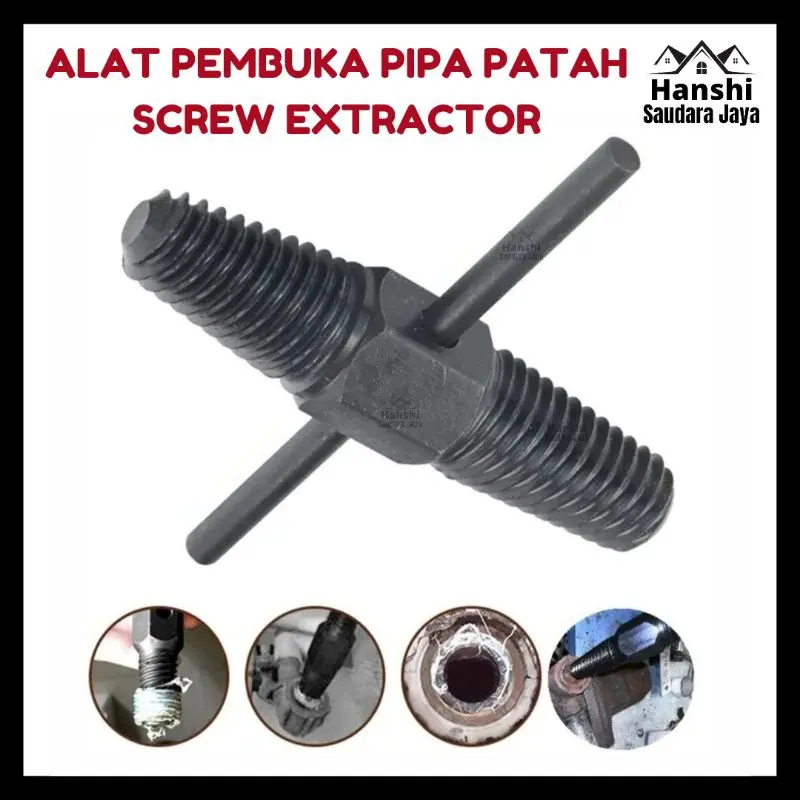 Alat Cabut Pipa Keran Rusak 1/2" 3/4" / Alat Pembuka kran Patah Dalam Pipa / Pipe Screw Extractor
