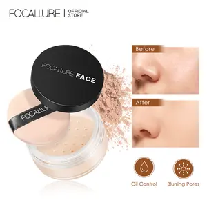 Focallure Loose Powder Oil Free Bedak Tabur Focallure Setting Powder Super Fine Loose Powder 3 Colours Box Dark