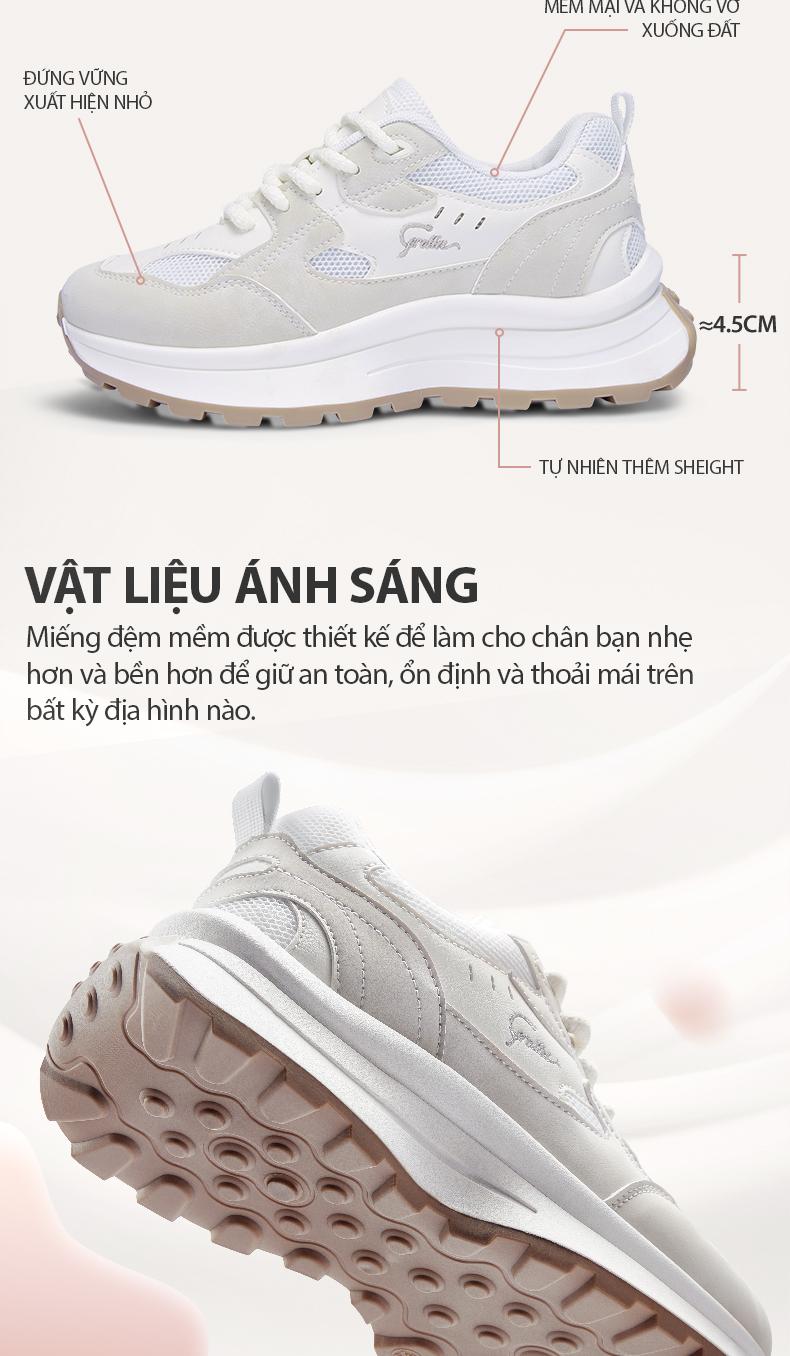 Product Introduction of Corolla Giày Thể Thao Sneaker Nữ  Fashion Phong Cách Hàn Quốc Dế Cao 4.5CM Chống Trượt Dộ Co Giãn Cao Kháng Khuẩn Thoáng KhíGiày Giày Lười Dồ Hot Trend Shoes【Nên mua kích cỡ lớn hơn 】 15