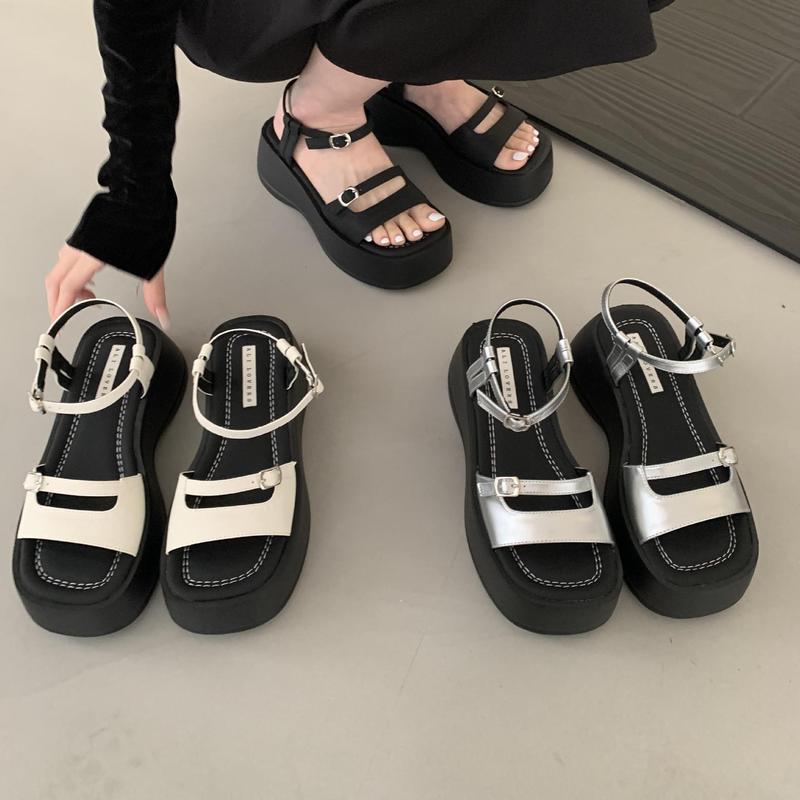 Sandal nữ ALI  độn đế 6cm hót hít DéP GiàY Shoes Nhung Jean