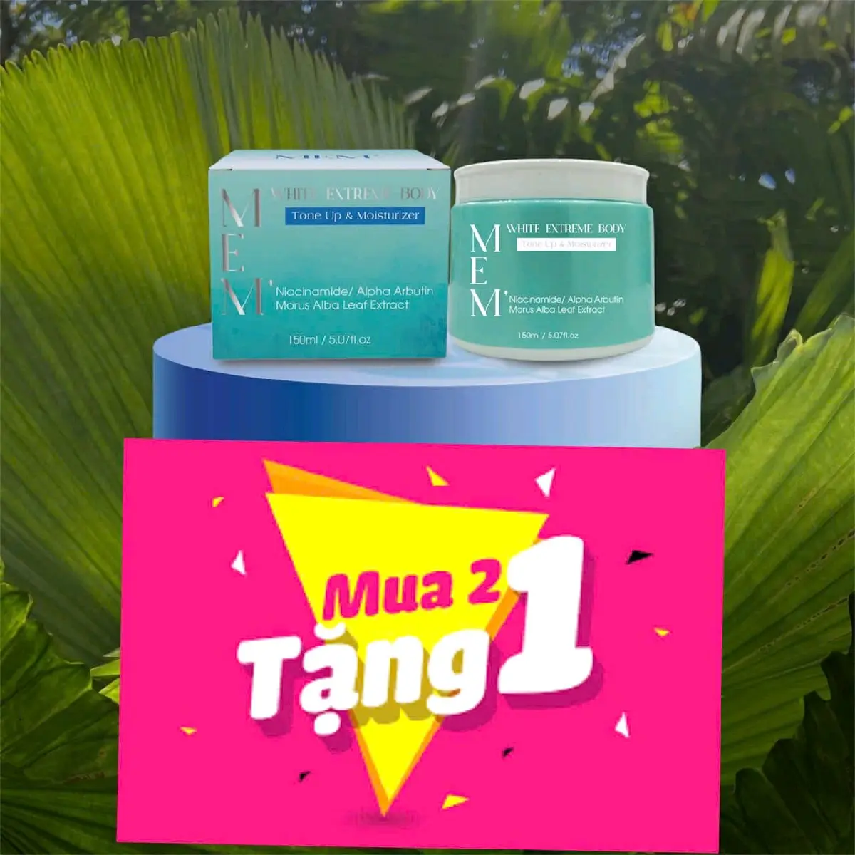 combo 2 kem body MEM tặng 1 kem body dưỡng da MEM bật tông nhanh da trắng mịn