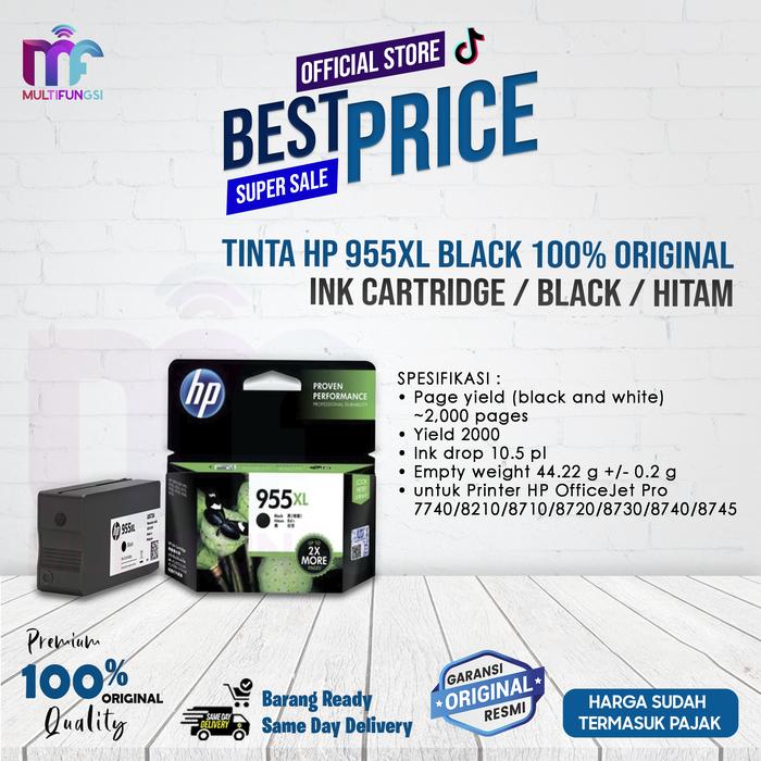 Gambar Tinta HP 955XL Black 100% Original Ink Cartridge / Black / Hitam - Warna dari Multifungsi ID Kota Administrasi Jakarta Pusat Tokopedia