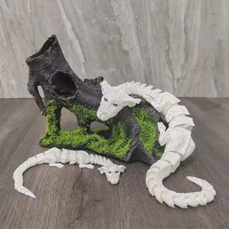 3D Printed Dragon Decor, Creative Dragon Ornament, Home Decor Statue for Living Room Bedroom, Funny Desktop Decoration for Office, Decor Figurine, Decoration Items, Decorating, White 2