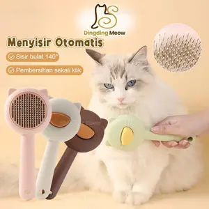Sisir Bulu Kucing Tombol Sisir Kucing Otomatis Sisir Grooming Tombol Pet Grooming Comb