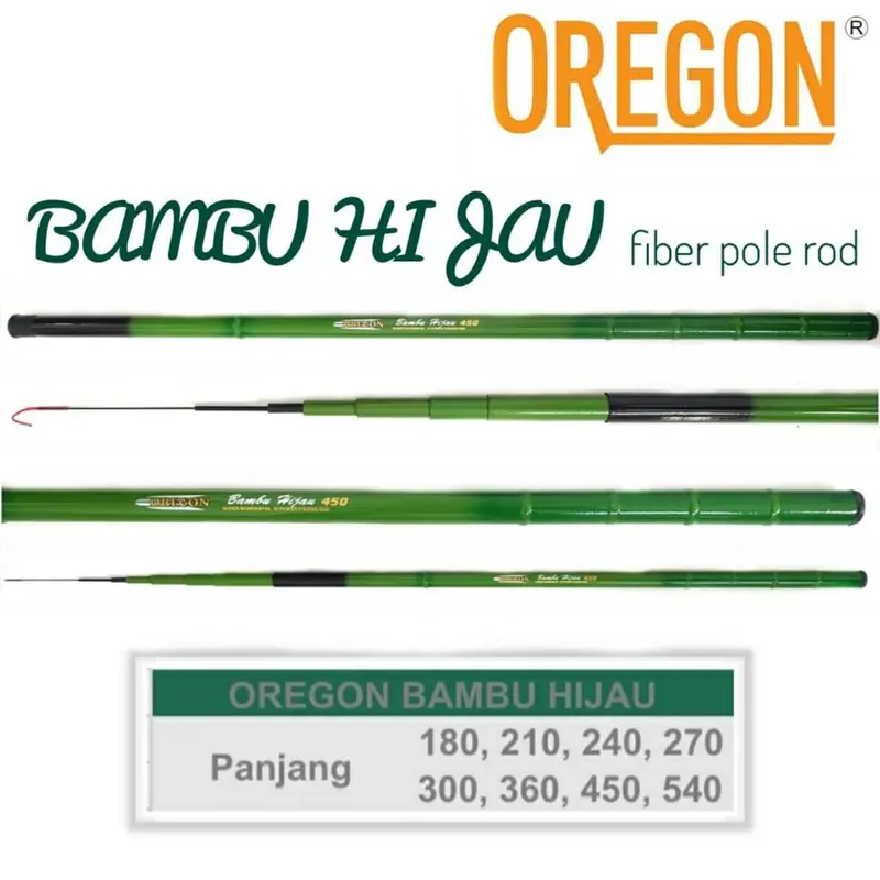 EXTRA BONUS | JORAN TEGEK OREGON BANGAU BAMBU AIR HIJAU GUPY NEON PANDA PANJANG 180 210 240 270 300 360 450 540 ACTION LENTUR UNTUK MANCING NILA MUJAIR 2