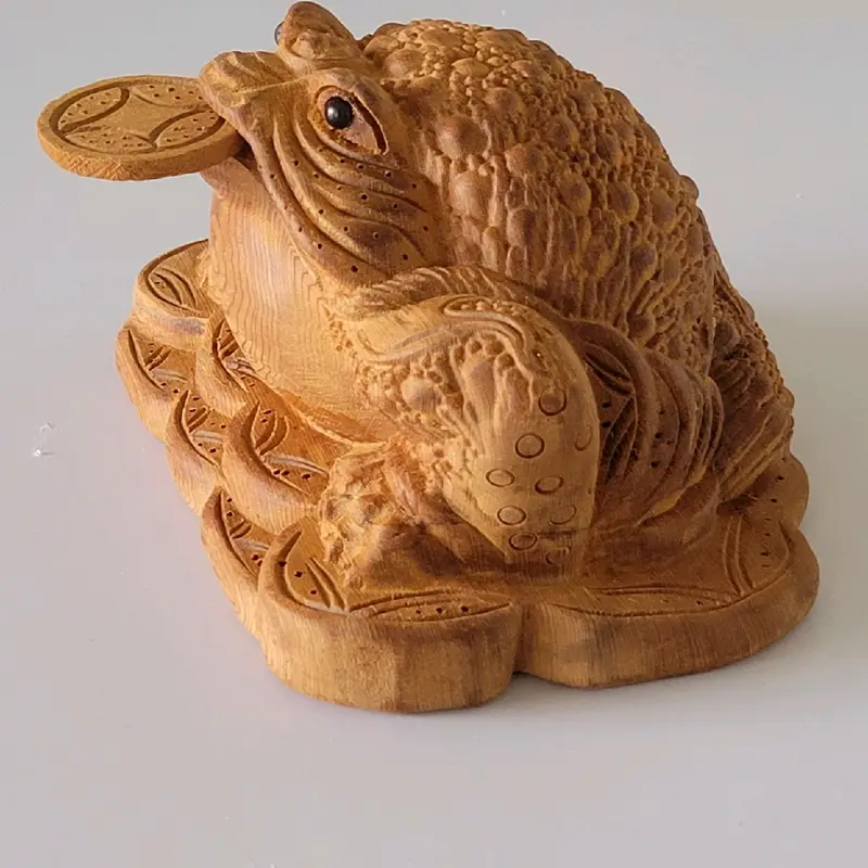 [GỖ NGỌC NGÂN] CÓC GỖ NGOC AM THƠM PHỨC KT 15CM. CHIÊU TÀI LỘC. THỜ CÚNG PHONG THỦY TỐT. HÀNG ĐẸP. 3
