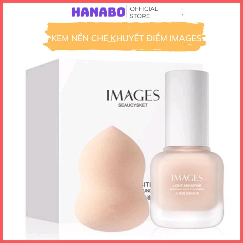 Kem nền che khuyết điểm Images thấm nhanh, dưỡng ẩm, kiềm dầu, che khuyết điểm vết nám, mụn, thâm hiệu quả Hanabo Cosmetic Mỹ Phẩm Cosmetic Mỹ Phẩm che khuyết điểm  luna lite  foundation