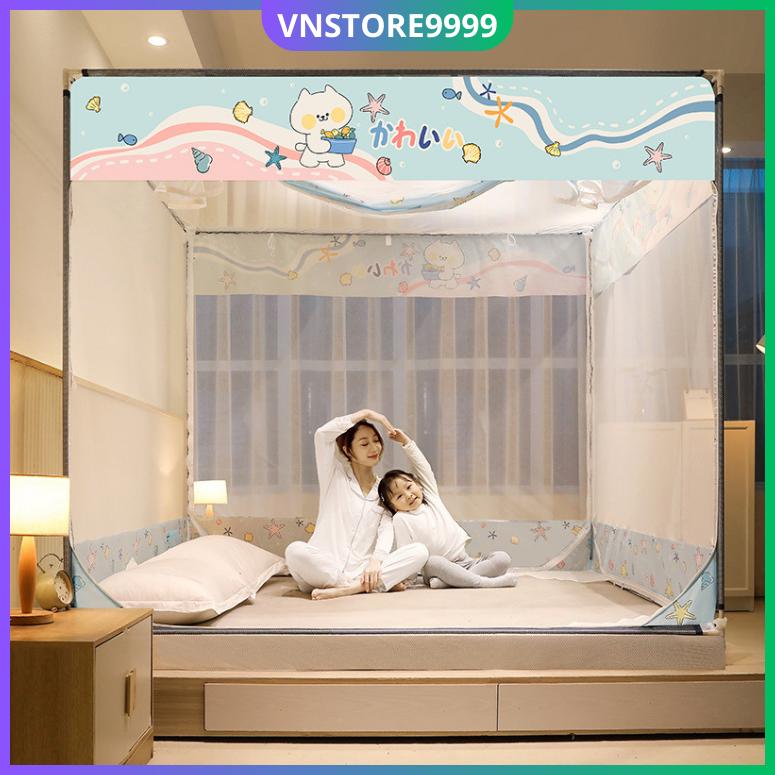 Màn khung không khoan tường mùng chụp tự bung lắp ghép đơn giản, chắc chắn, độ bền cao