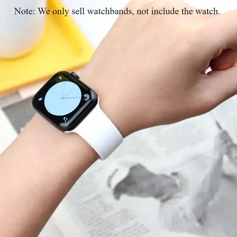 Vòng đeo tay Dây đeo thể thao bằng silicon, Dành cho Apple Watch 49mm, 44mm, 45mm, 40mm, 41mm, 42mm, 46mm, 38mm, Dòng iwatch 10, 9, 8, 7, 6, 5, 4, 3SE, Ultra 2, Correa 7