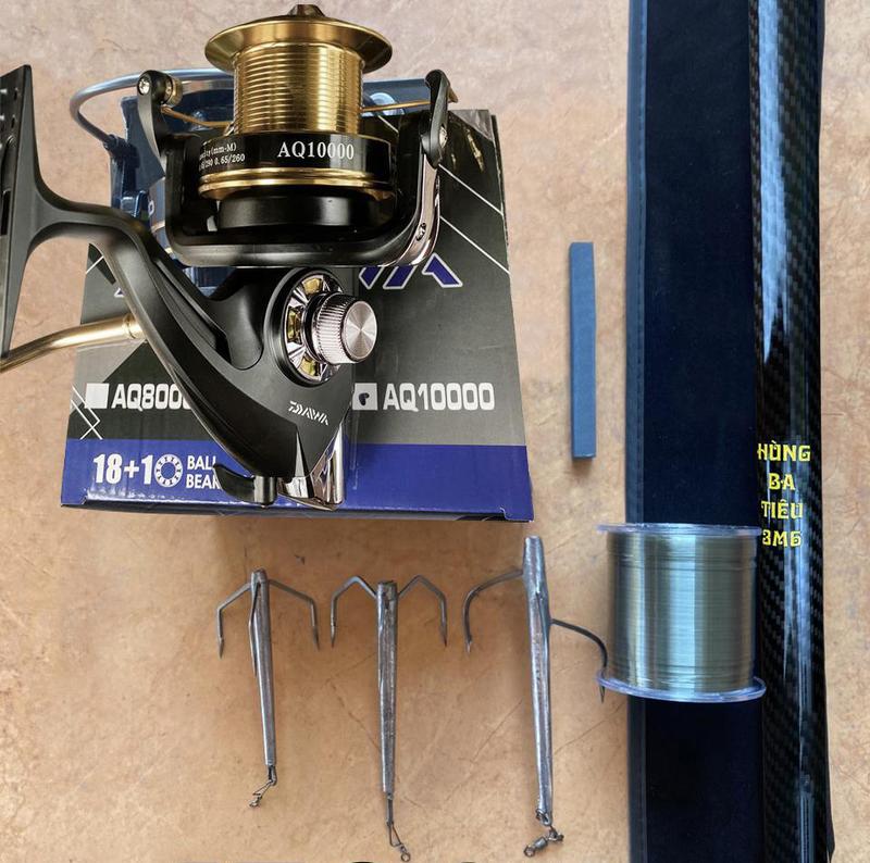 Combo Cần Câu Máy Câu 3 Tiêu Nhập Môn Số 8 - Bộ Đầy Đủ Cần Máy Dây Lưỡi - Combo Cần Hùng Ba Tiêu Máy Câu Carbon Bắt Cá Đi Câu Fishing Câu Cá cần câu cá combo câu cá đầy đủ máy câu đứng bộ đồ câu 3 tiêu