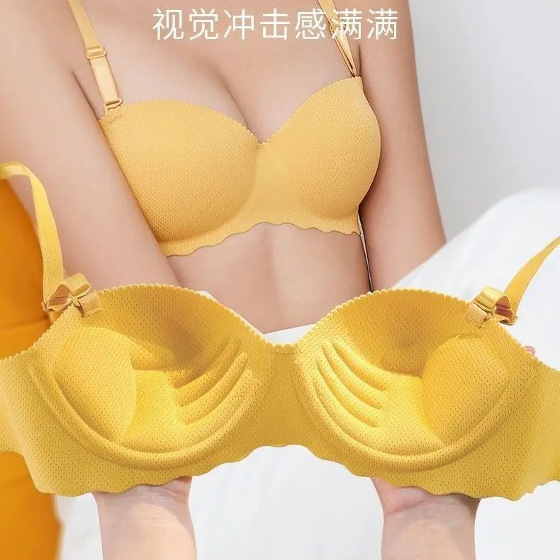 Wire-Free Push-Up Bra for Small Busts – Seamless, Anti-Sagging & Comfortable (Half Cup, Light Support)