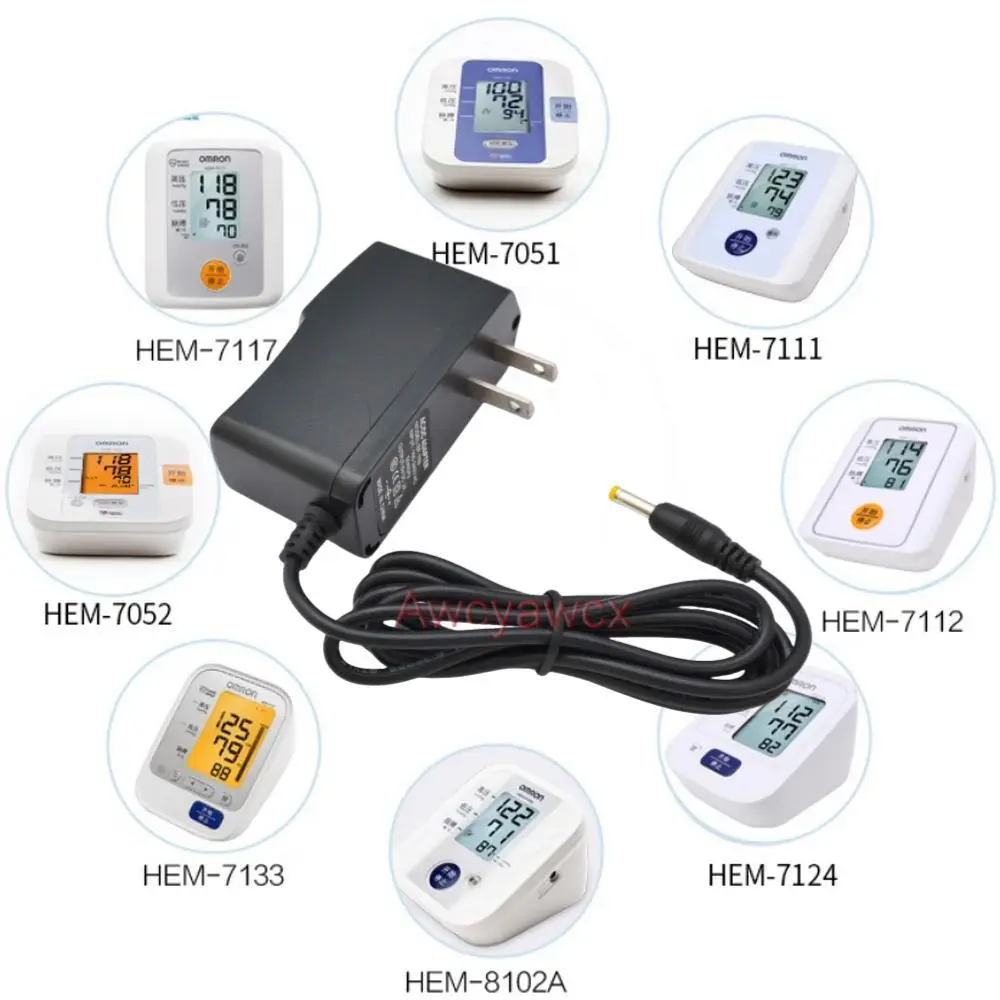 อะแดปเตอร์ไฟ AC DC, 6V, สำหรับ OMRON BPM M2 ดิจิตอล, BP พื้นฐาน, HEM-7121, HEM-7120, JPN500, JPN600, JPN700, HEM-8712, HEM-6161, HEM-6221, เครื่องวัดความดันโลหิต, ที่ชาร์จซัพพลาย, สายปลั๊ก US