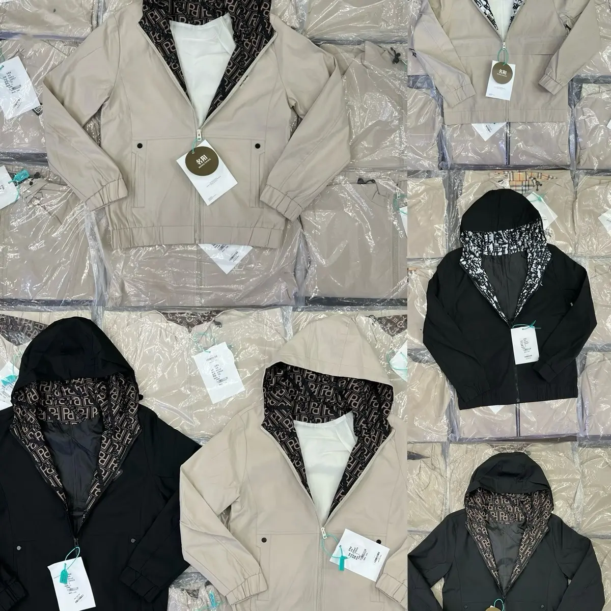 khoác gió kaki pa-da , di_o 2 màu kem và đen hàng Qc dày đẹp, kiểm tra hàng thoải mái Nam Menswear Áo