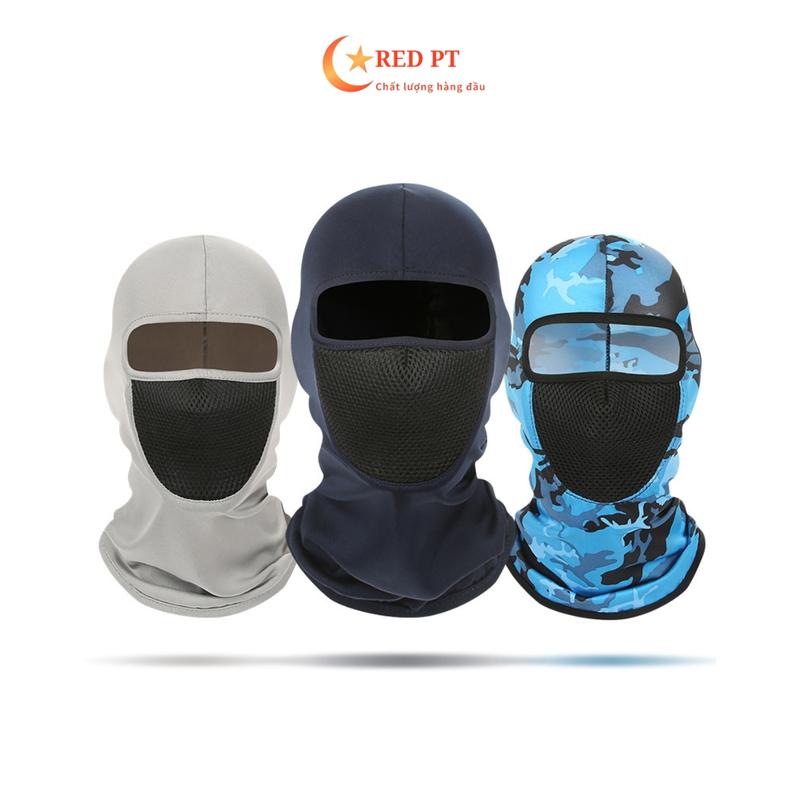 Khăn trùm đầu ninja lưới khẩu trang che kín mặt chống nắng chất lượng cao RED PT