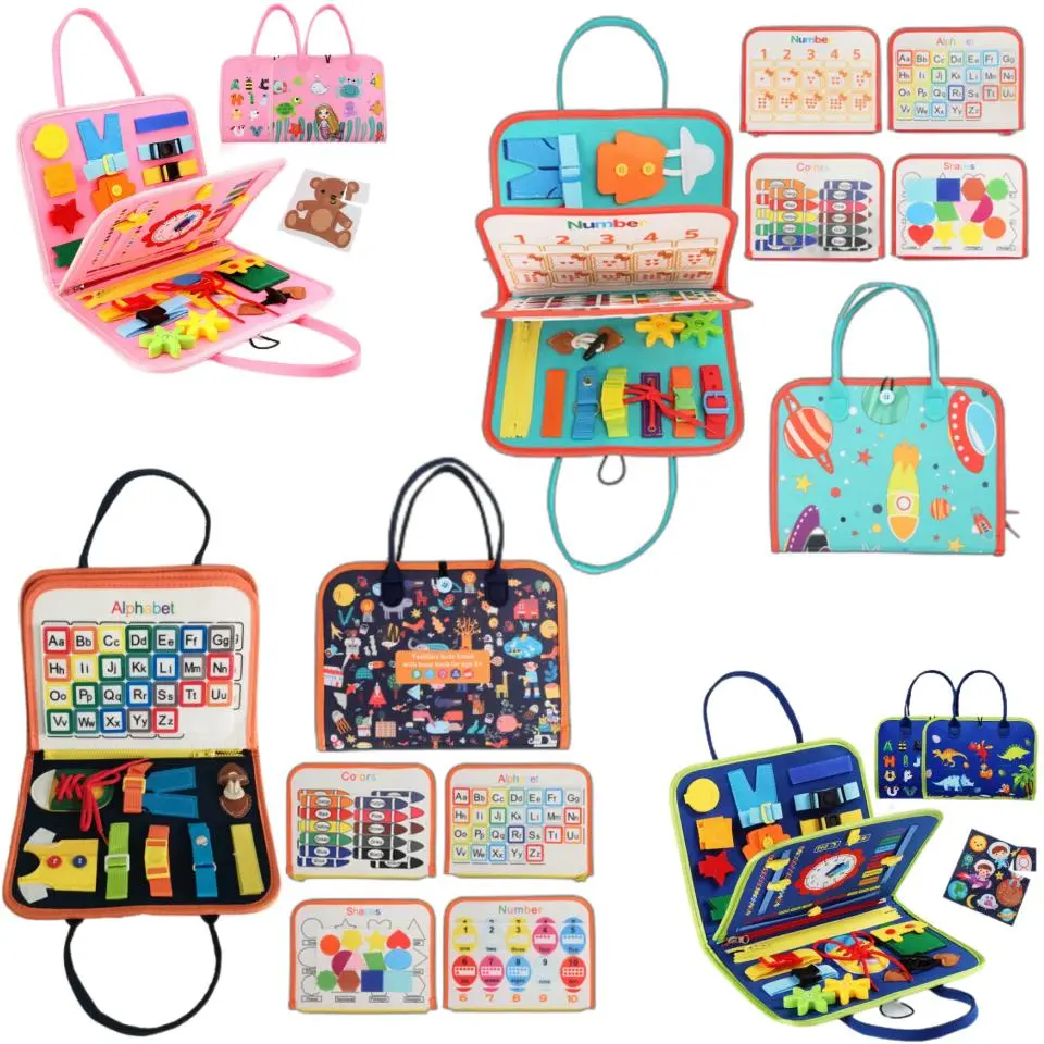 Busy Board Montessori Toy, 1 Count Preschool Activities for Learning Fine Motor Skills, Educational Toy for Boys Girls, Asd Toys, Eve Box Fillers, Fidget Toys,  Toys for Boys,  Toys for Girls Fun